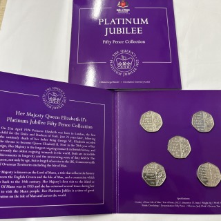 IOM Platinum Jubilee 50p coin set 2022