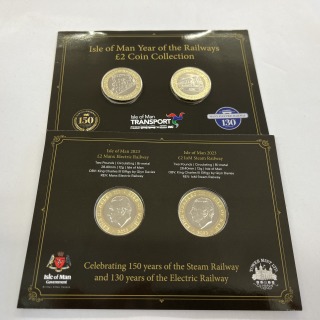 2023 IOM Railway £2 coin set