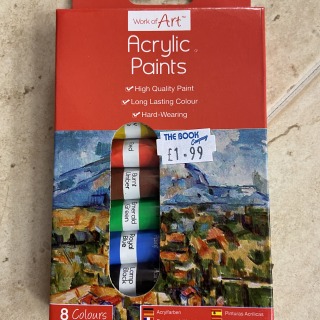 8 Acrylic paint tubes