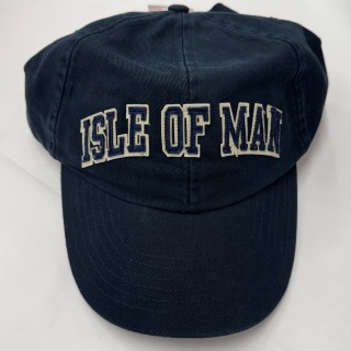 Isle of Man Dark Blue Embossed Baseball Cap