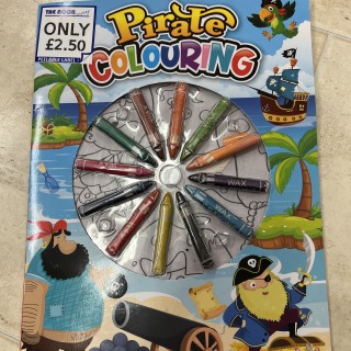 Pirate Colouring book with pencils