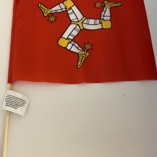 Small Manx Flag on stick 