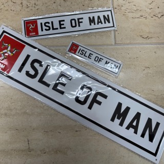 Isle of Man Number Plate style metal sign large