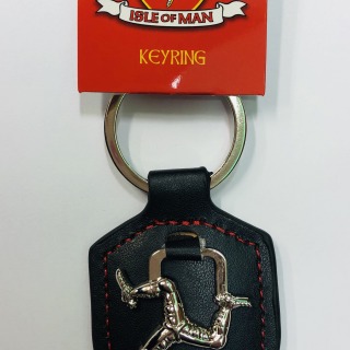 Leather keyring silver legs