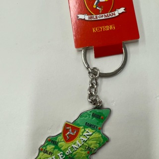 Isle of Man Map keyring