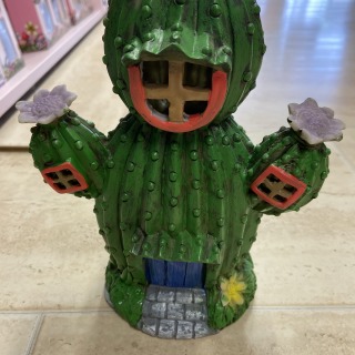 Fairy garden large cactus fairy house