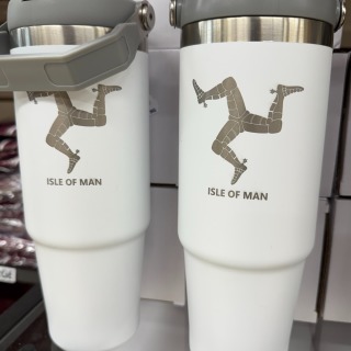 Large travel water bottle white
