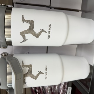 Large travel water bottle white