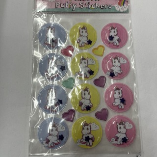 Unicorn Puffy Sticker Set