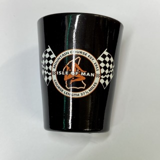 Black course shot glass