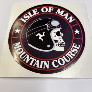 Mountain course skull sticker
