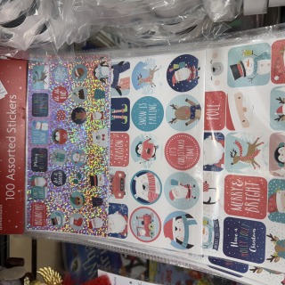 100 assorted Xmas Stickers